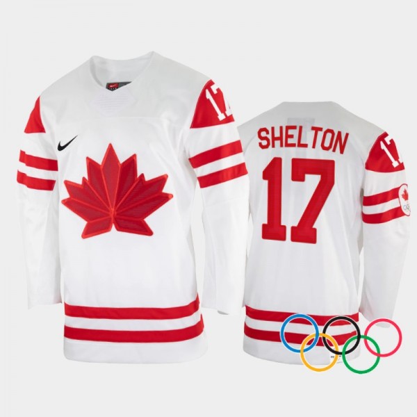Ella Shelton Canada Women's Hockey White Jersey 20...