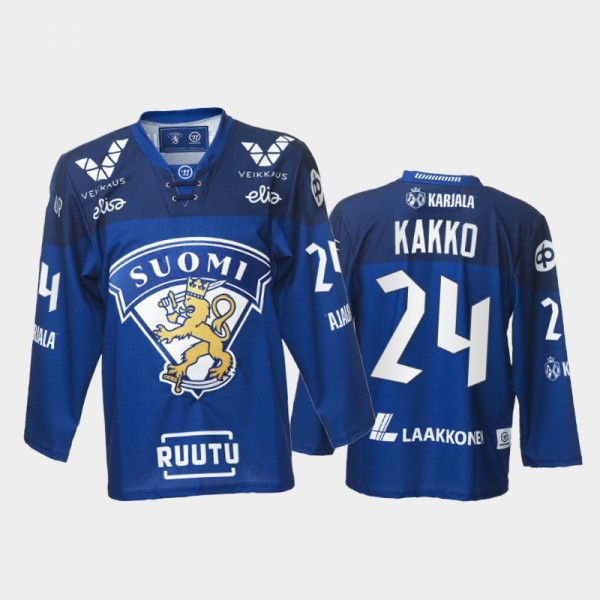 Kaapo Kakko Finland Team Blue Hockey Jersey 2021-2...