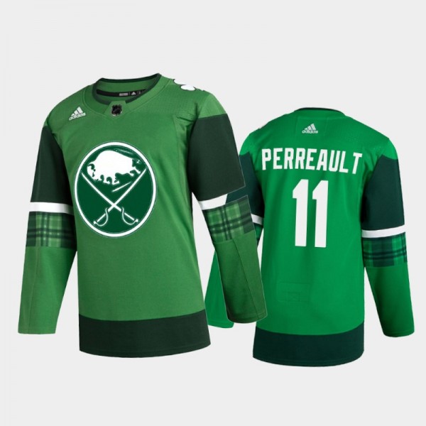 Buffalo Sabres Gilbert Perreault #11 2020 St. Patrick's Day Authentic Player Jersey Green
