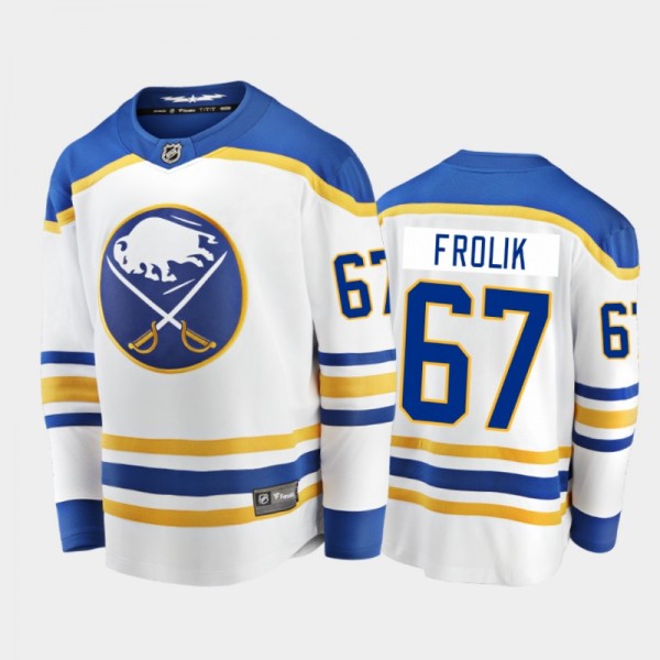 Buffalo Sabres Michael Frolik #67 Away White 2020-...