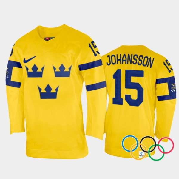 Lisa Johansson Sweden Women's Hockey Yellow Home J...