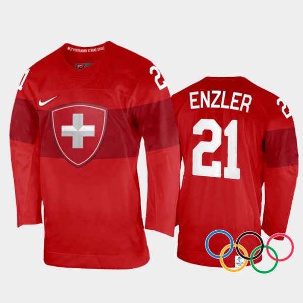 Rahel Enzler Switzerland Women's Hockey Red Home J...