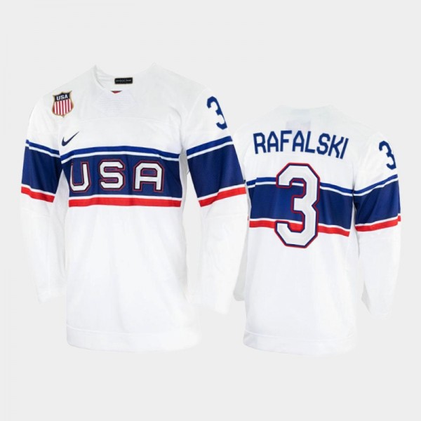Brian Rafalski USA Hockey White Silver Medal Jerse...
